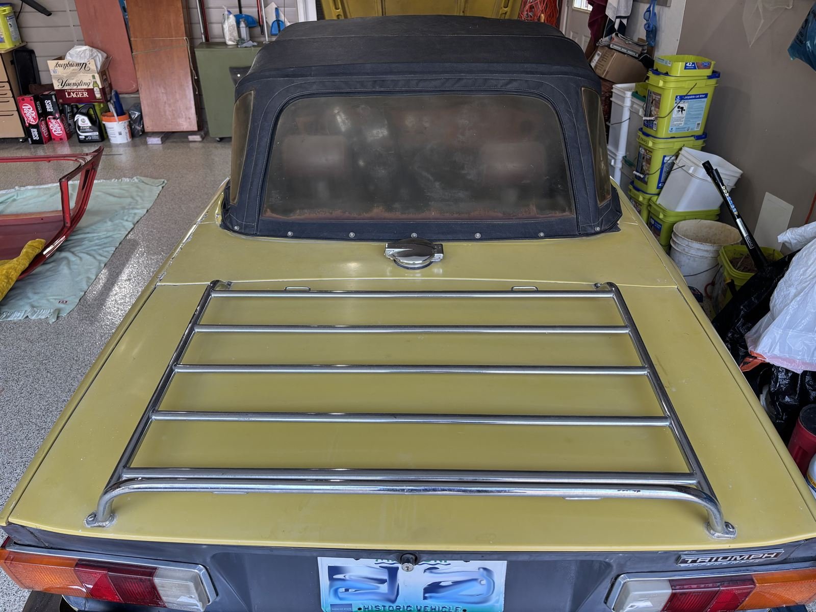 1974 Triumph TR6 rear boot.