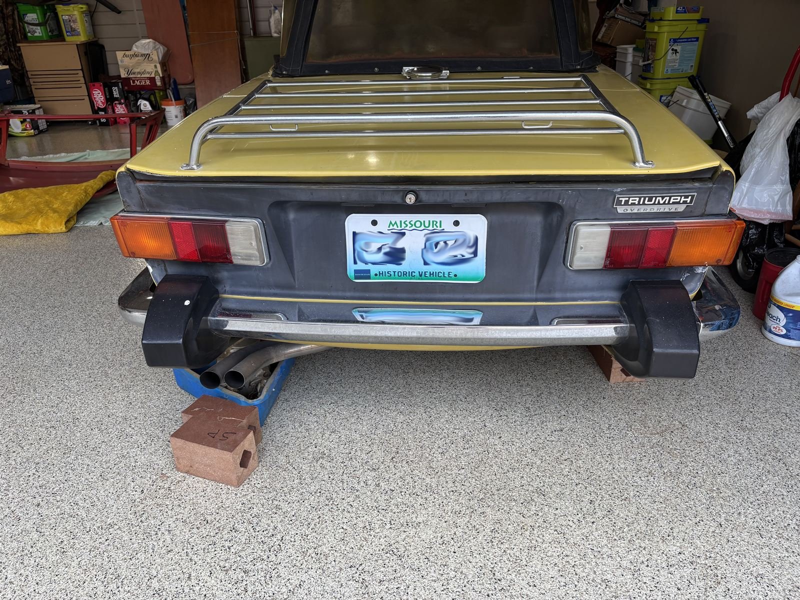 1974 Triumph TR6 rear boot.