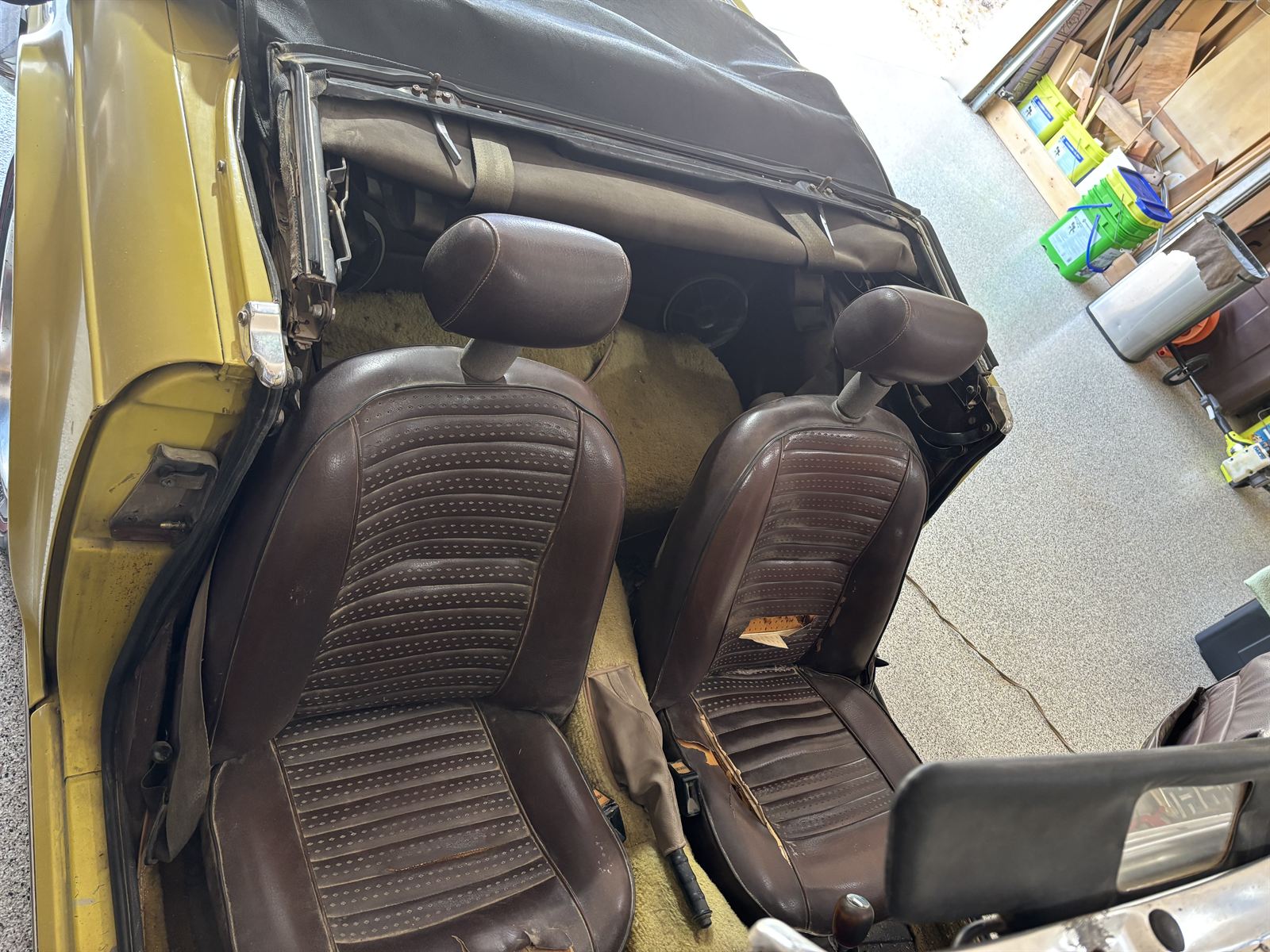 1974 Triumph TR6 interior.