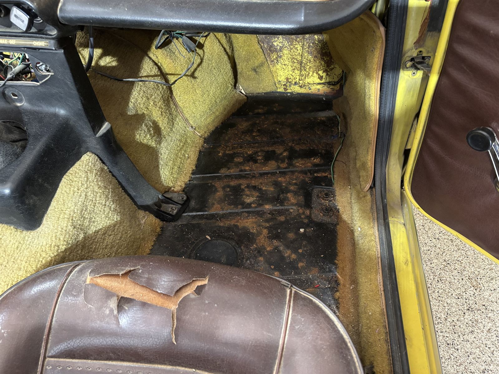 1974 Triumph TR6 floorboards.