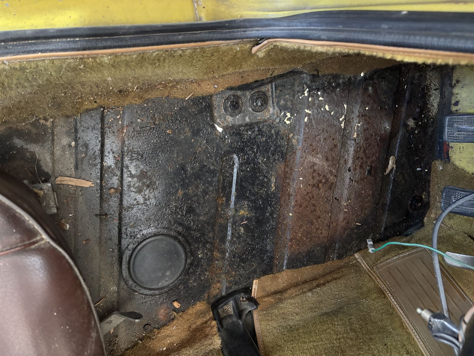 1974 Triumph TR6 floorboards.