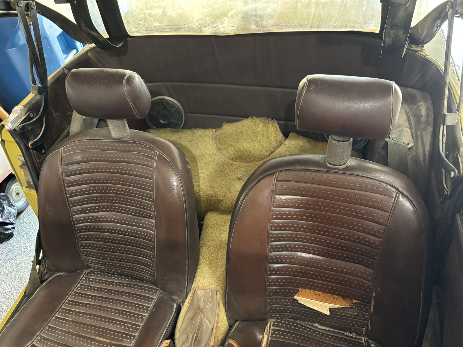 1974 Triumph TR6 interior.